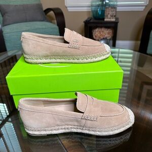 Sam Edelman Kai Penny Loafer hybrid Espadrille Tan suede Sz 6.5